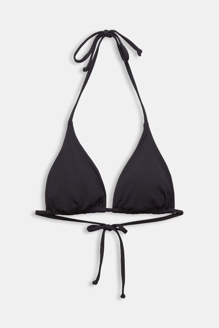 Top de bikini triangular con relleno, BLACK, detail image number 4