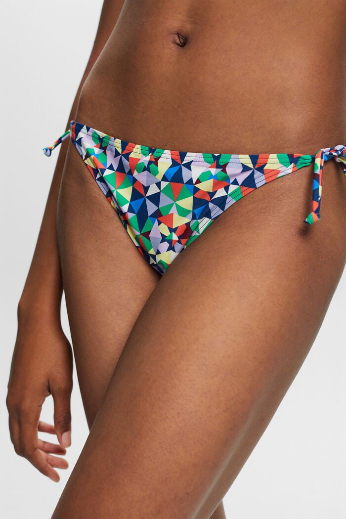 Reciclada: braguita de bikini con lazadas a los lados, GREEN, detail image number 1