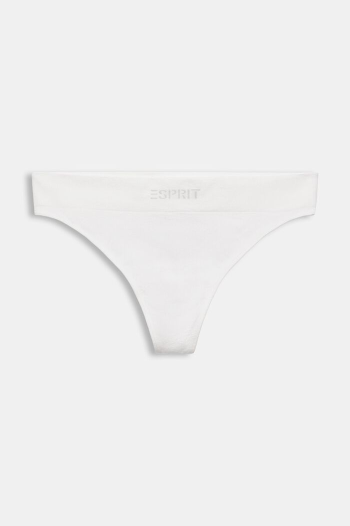 Tanga sin costuras con logotipo, OFF WHITE, detail image number 3