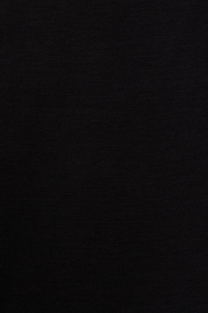 Vestido camisero realizado en tejido de punto, BLACK, detail image number 5