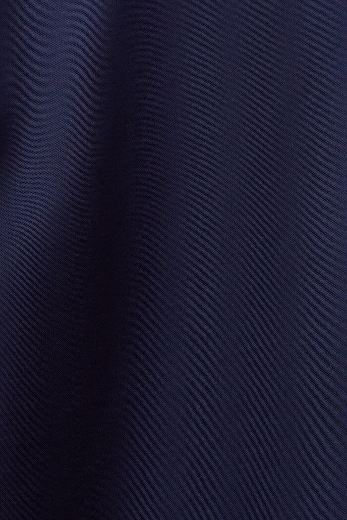 Blusa de manga larga en tejido satén, DARK BLUE, detail image number 5