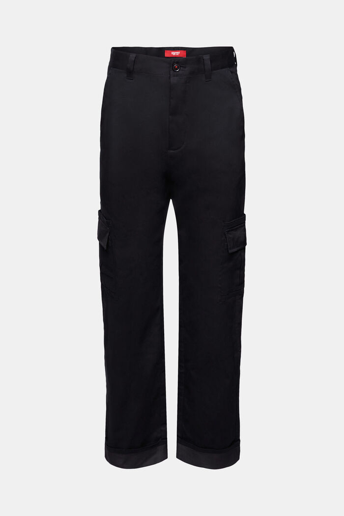 Pantalón cargo con dobleces, BLACK, detail image number 6