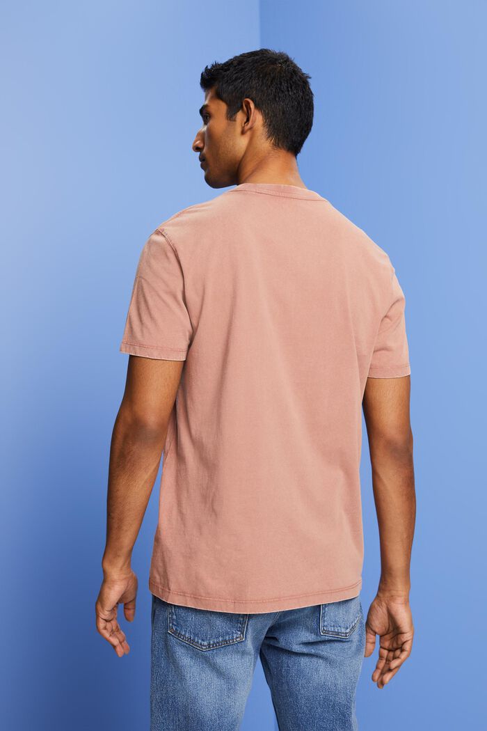Camiseta de tejido jersey teñido, 100 % algodón, DARK OLD PINK, detail image number 3