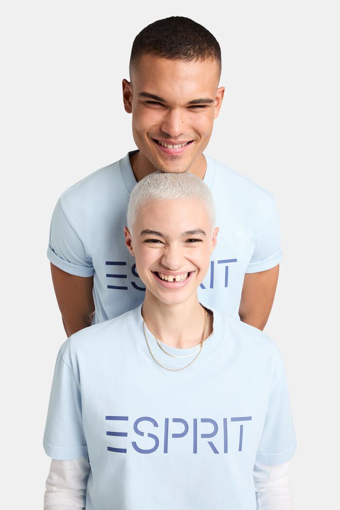 Camiseta unisex en jersey de algodón con logotipo, PASTEL BLUE, detail image number 0
