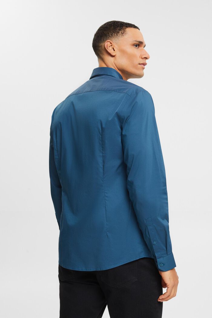 Camisa de corte ajustado, PETROL BLUE, detail image number 3