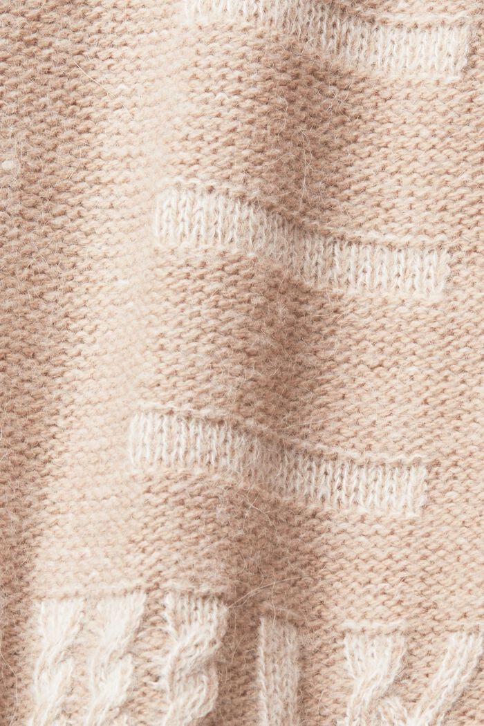 Jersey largo en mezcla de lana, LIGHT BEIGE, detail image number 4