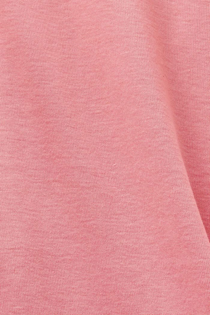Camiseta de manga larga en tejido jersey de algodón, PINK, detail image number 6