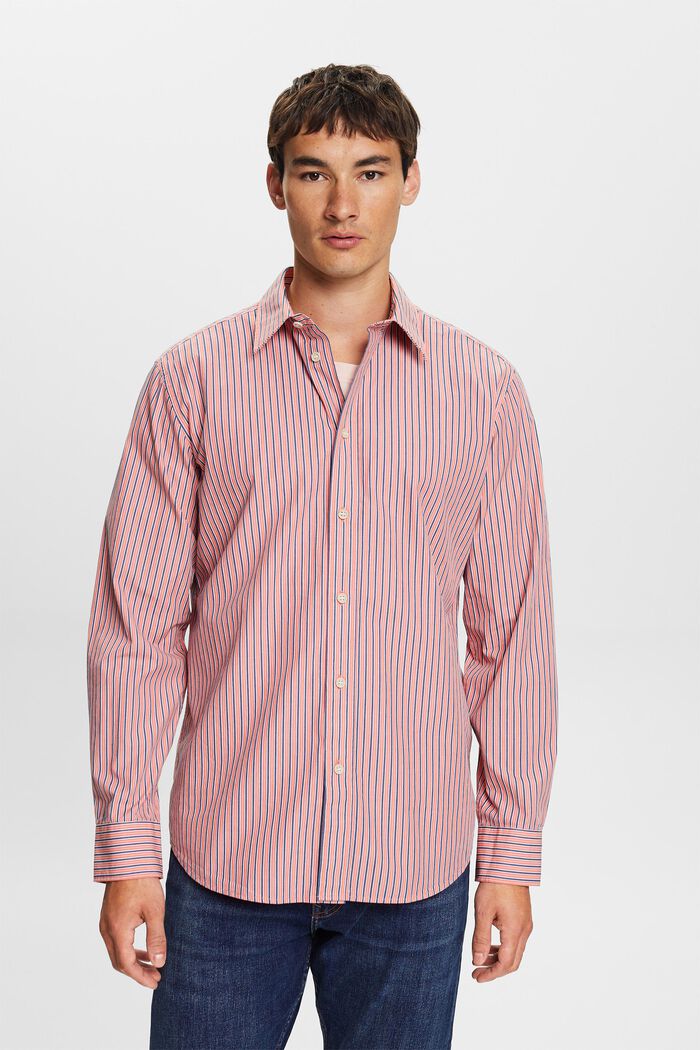 Camisa a rayas, 100% algodón, CORAL RED, detail image number 4