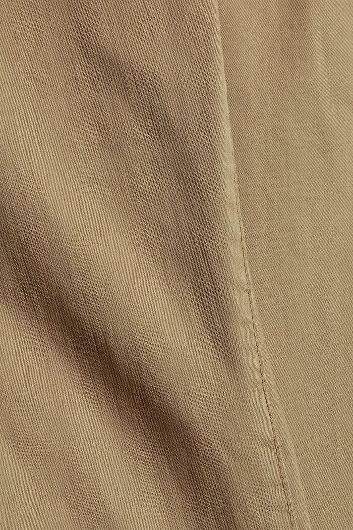 Pantalón elástico con cierre de dos botones, LIGHT KHAKI, detail image number 4