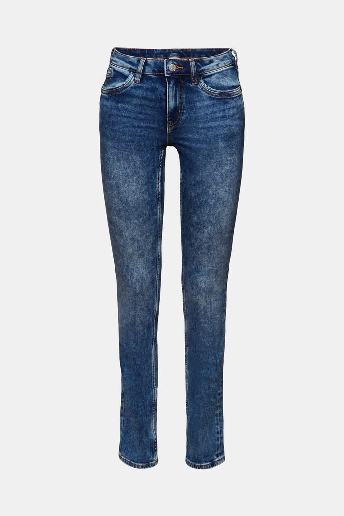 Jeans slim fit elásticos, BLUE MEDIUM WASHED, detail image number 7