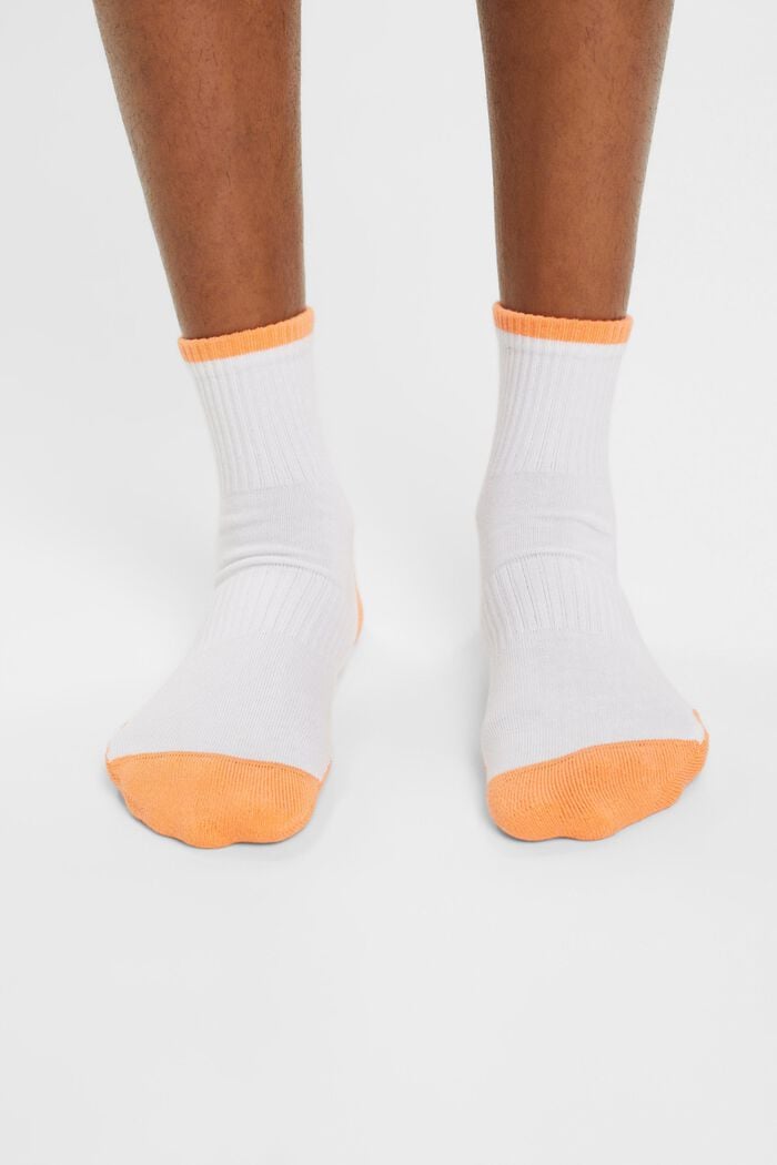Pack de 2 pares de calcetines deportivos con detalles de colores, WHITE/ORANGE, detail image number 2