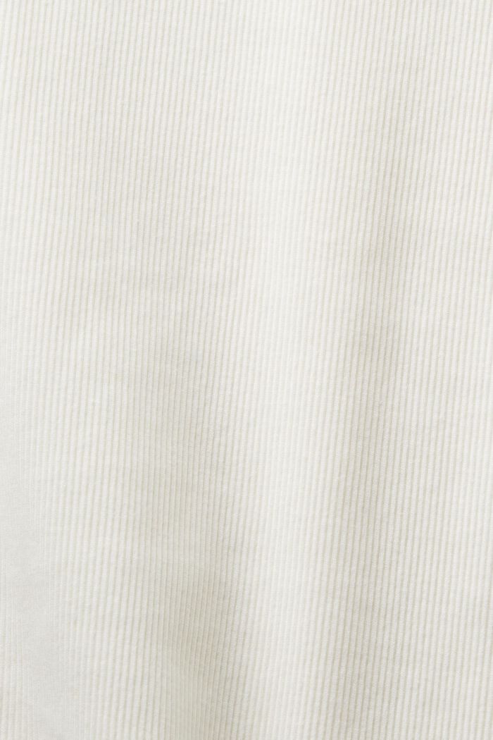 Camiseta de canalé con cuello redondo, OFF WHITE, detail image number 5
