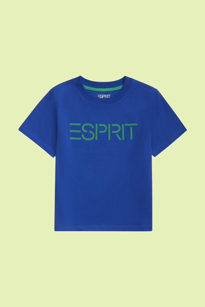 Camiseta de logotipo en algodón ecológico, BRIGHT BLUE, detail image number 0