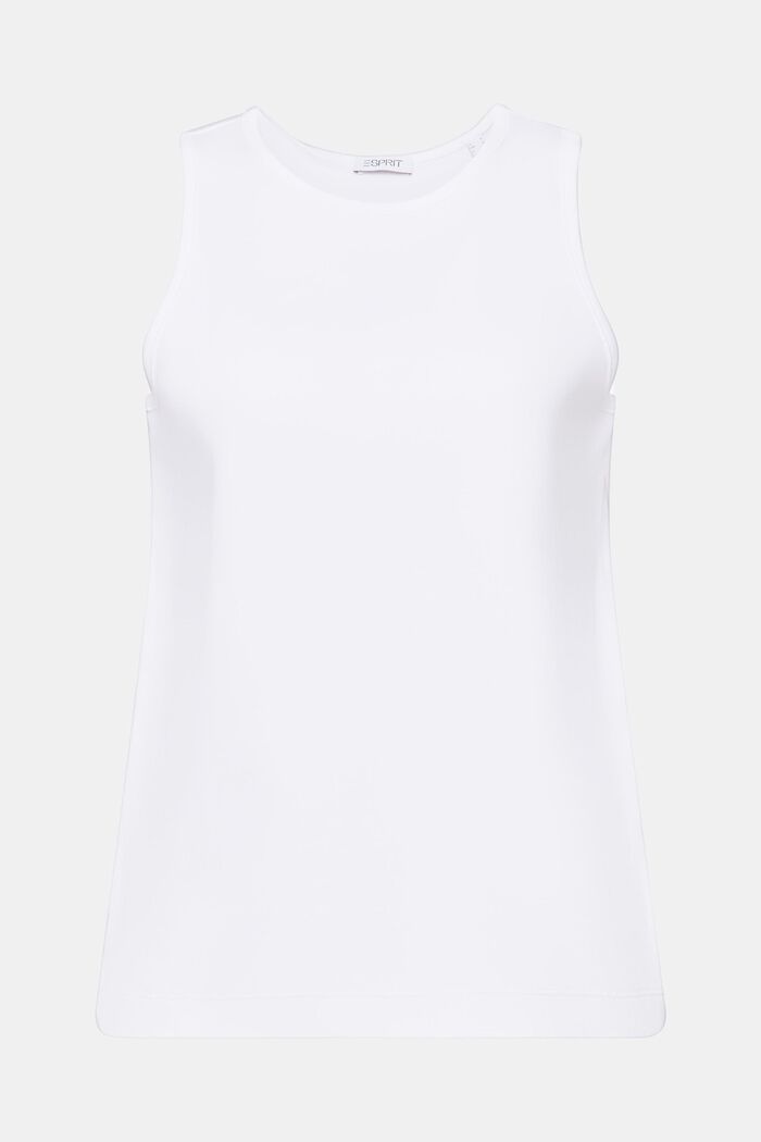 Camiseta de tirantes de algodón, WHITE, detail image number 5