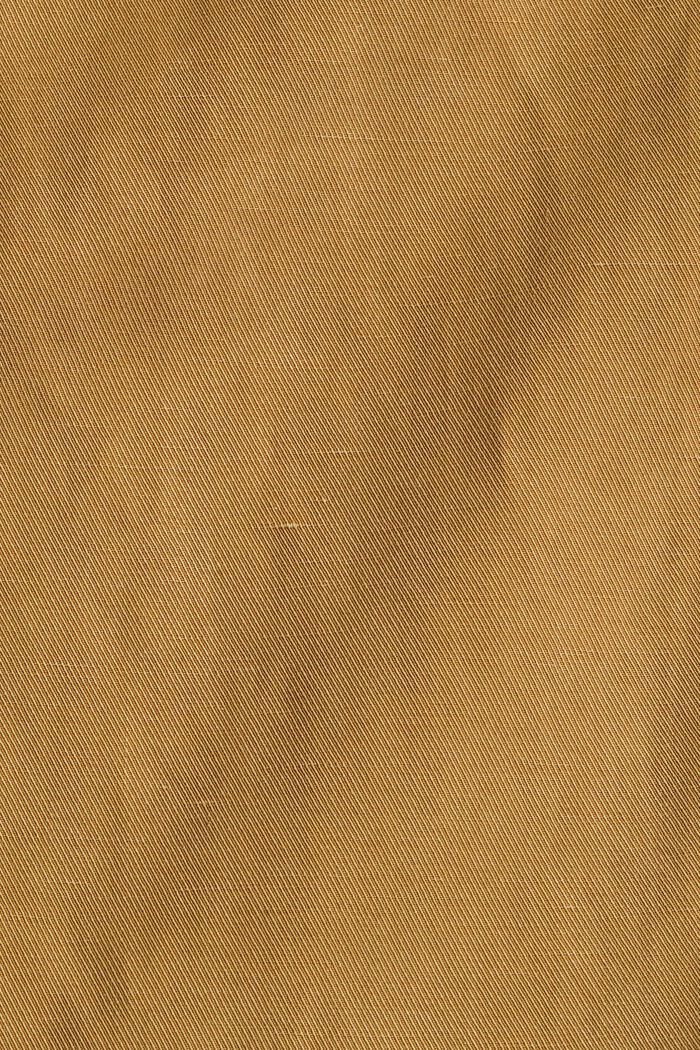 Con lino: pantalón tobillero, CAMEL, detail image number 4