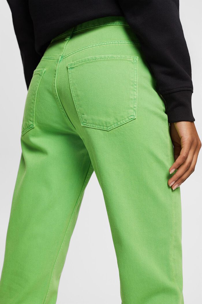 Pantalones mom fit de sarga, GREEN, detail image number 4