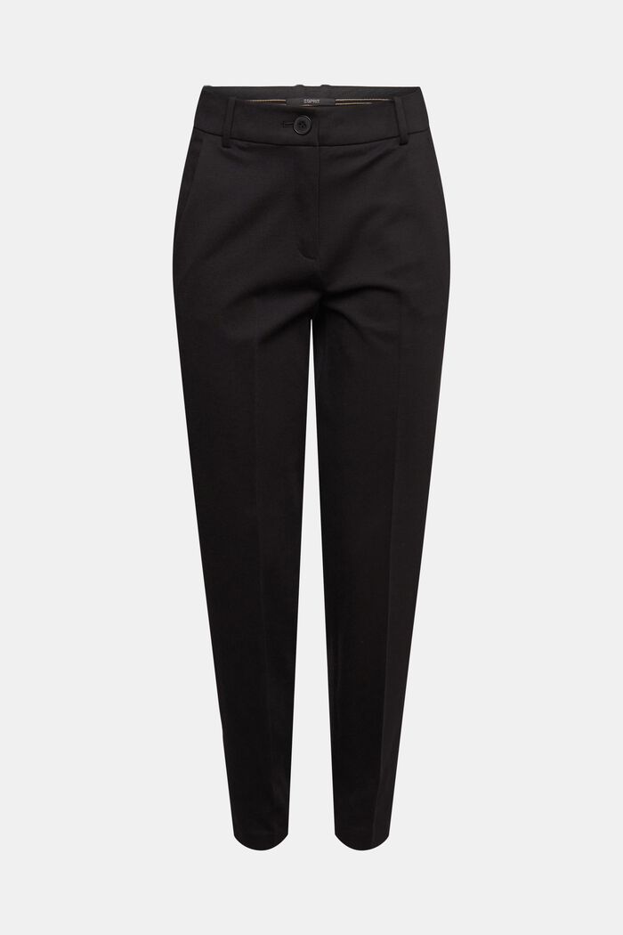 Pantalones de punto con raya de pantalón, BLACK, detail image number 8