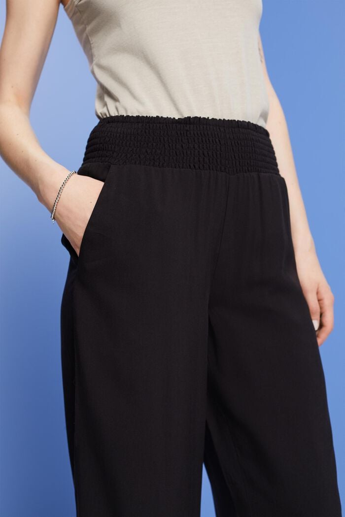 Pantalón sin cierre con perneras anchas, BLACK, detail image number 2