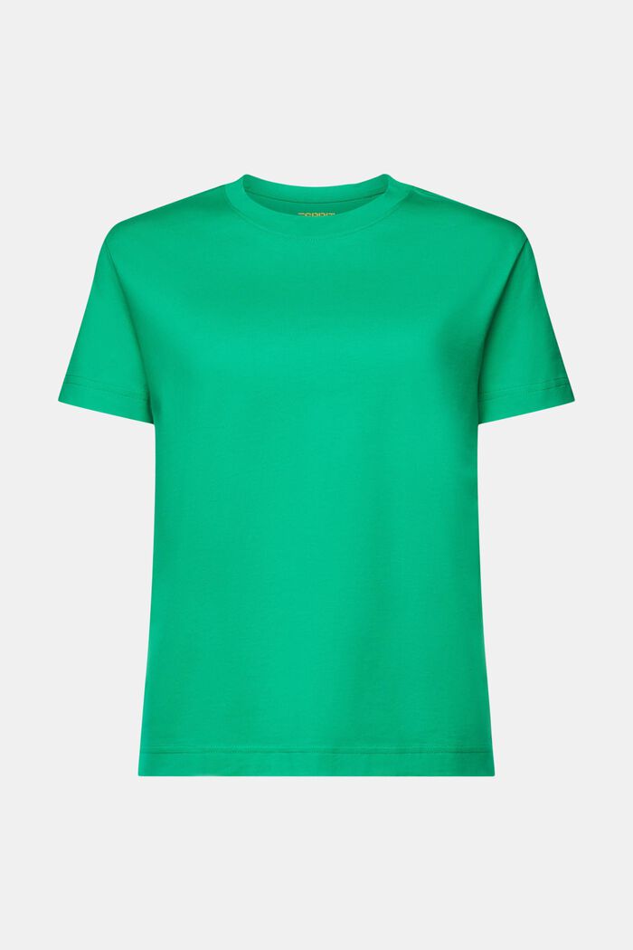 Camiseta de algodón pima con cuello redondo, GREEN, detail image number 6