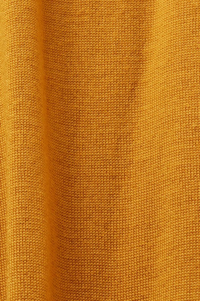 Jersey de lana merino con cuello alto, HONEY YELLOW, detail image number 5