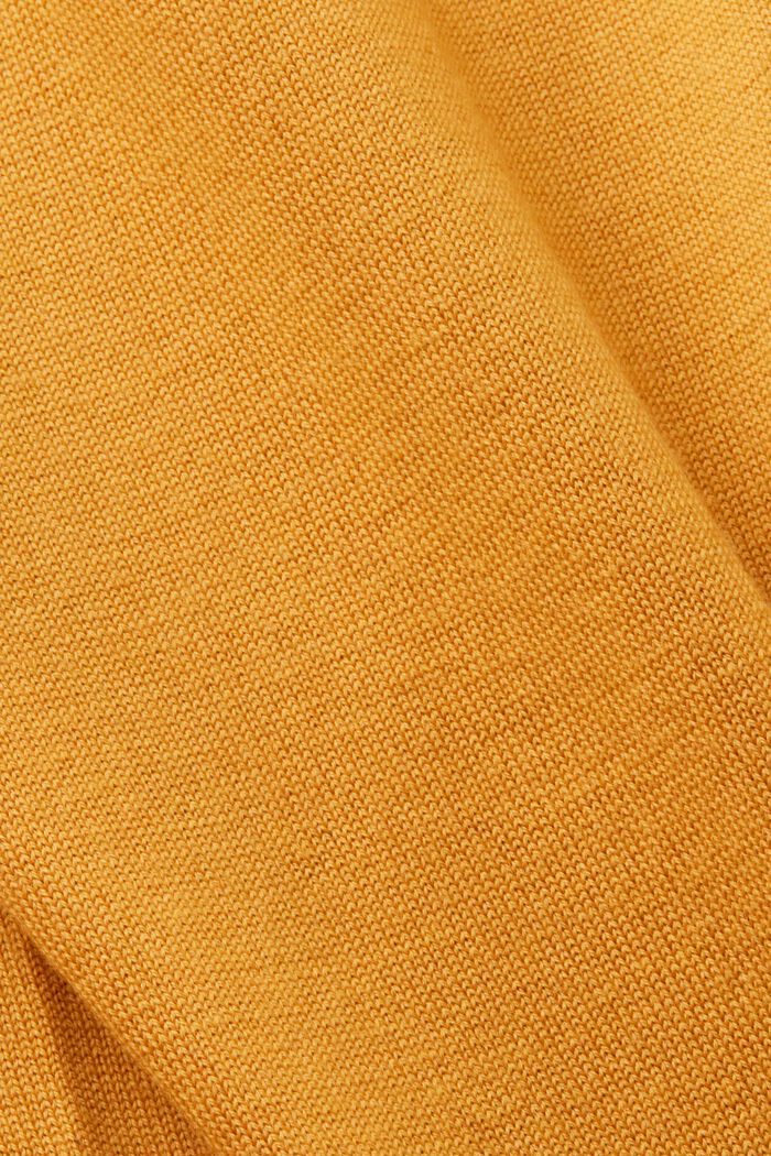 Jersey de lana con cuello de polo, HONEY YELLOW, detail image number 5