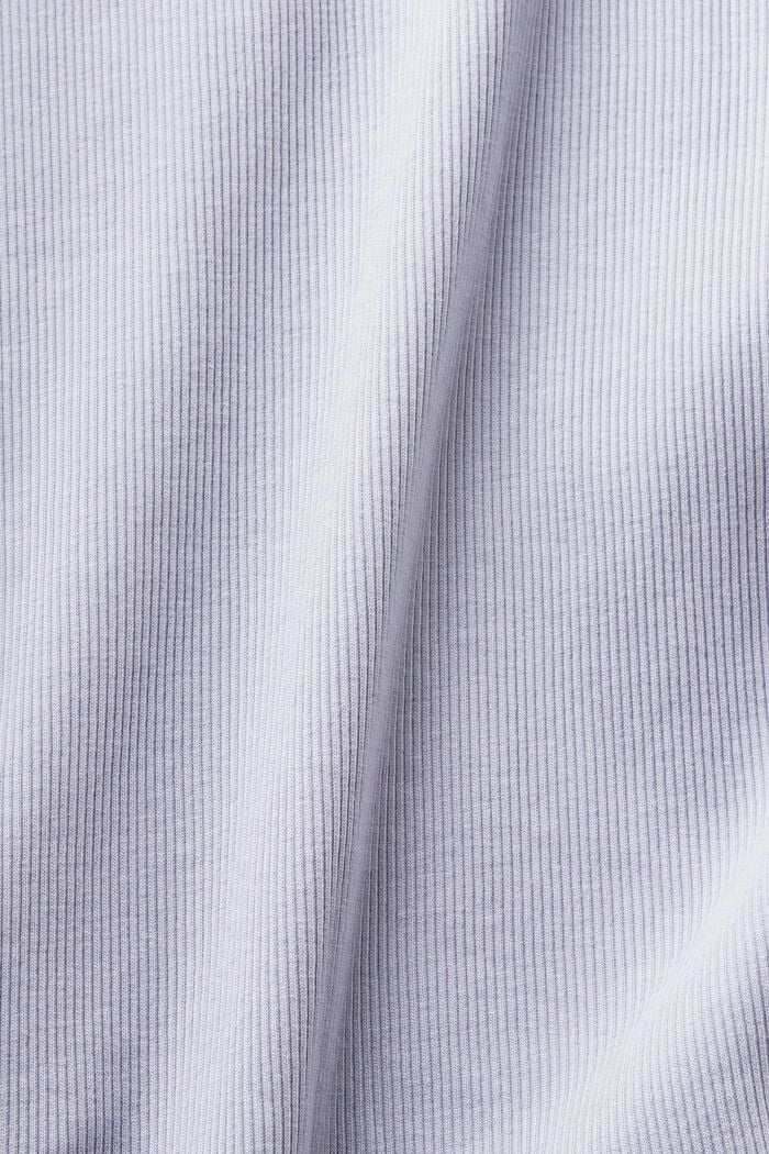 Camiseta de tirantes cruzada en algodón estampado, LIGHT BLUE LAVENDER, detail image number 5