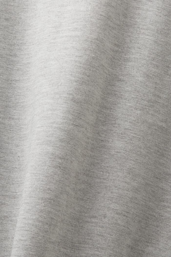 Camiseta de algodón Pima con logotipo, LIGHT GREY, detail image number 5