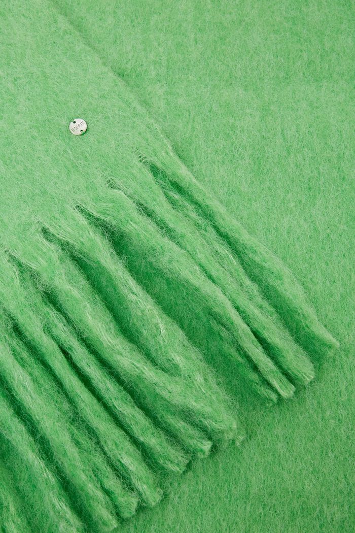 Bufanda de punto desflecado, LIGHT GREEN, detail image number 1