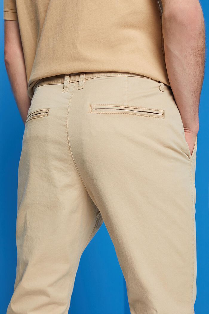 Pantalón chino elástico de algodón, SAND, detail image number 2