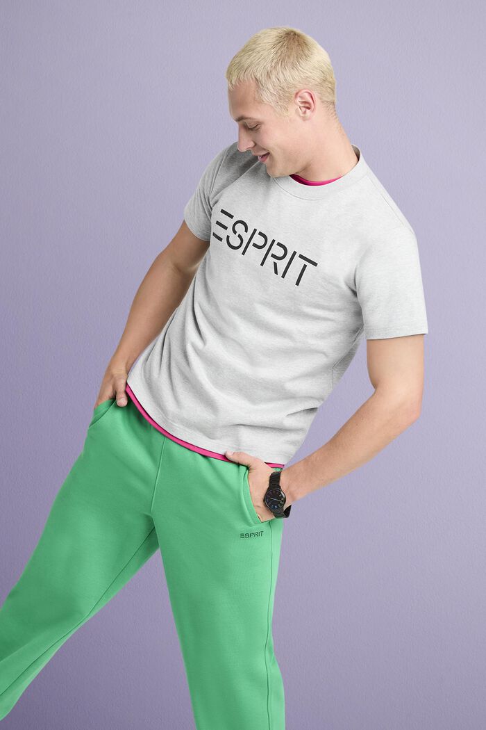 Camiseta unisex en jersey de algodón con logotipo, LIGHT GREY, detail image number 1
