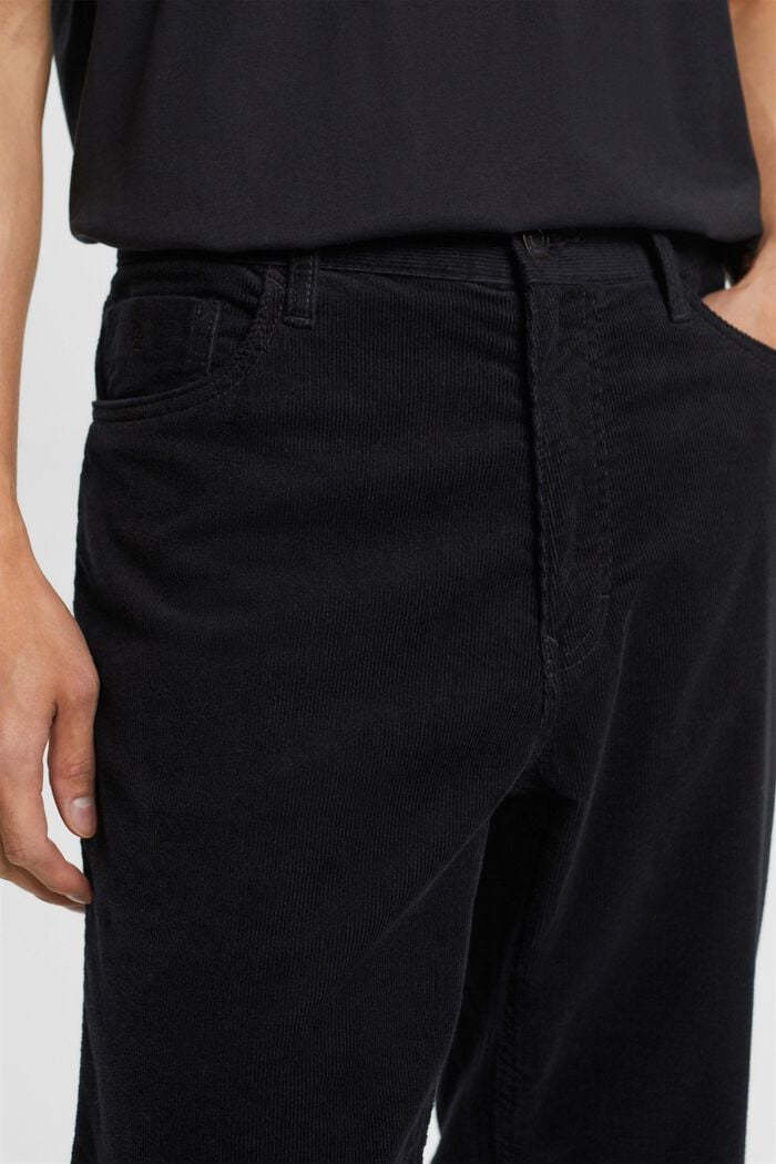 Pantalón de pana de corte recto, BLACK, detail image number 2