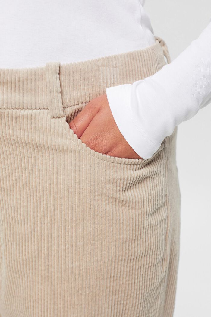 CURVY pantalón de pana, 100 % algodón, LIGHT TAUPE, detail image number 2
