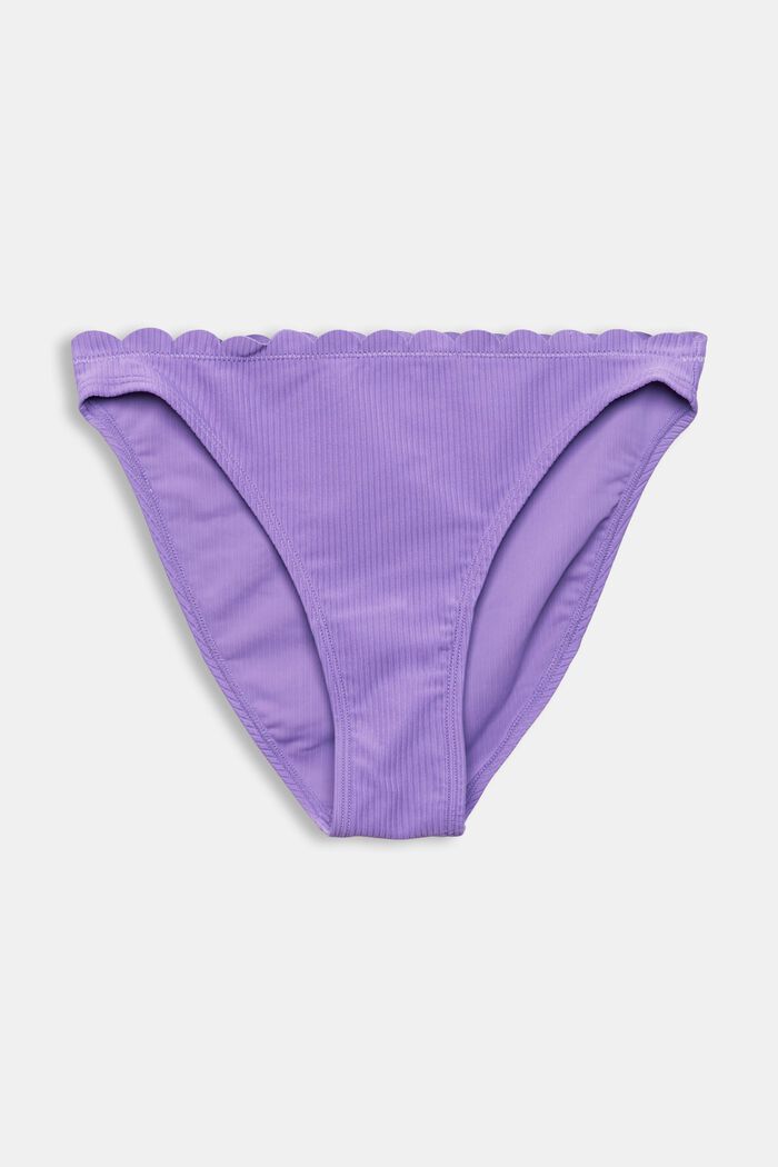 Braguita de bikini con bajo ondulado, VIOLET, overview