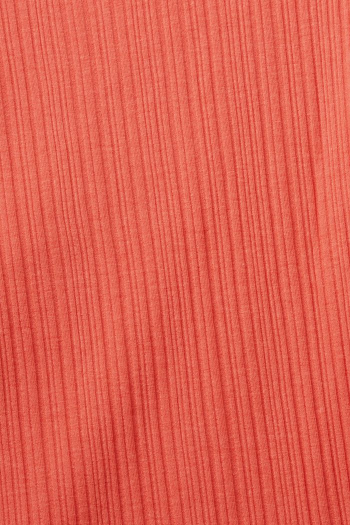 Camiseta de manga larga acanalada, CORAL RED, detail image number 5