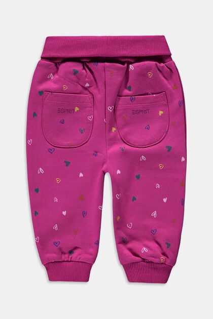 Pantalón deportivo con estampado allover, DARK PINK, overview