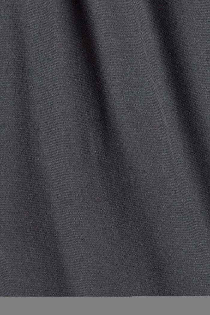 Blusa con volantes, LENZING™ ECOVERO™, ANTHRACITE, detail image number 4
