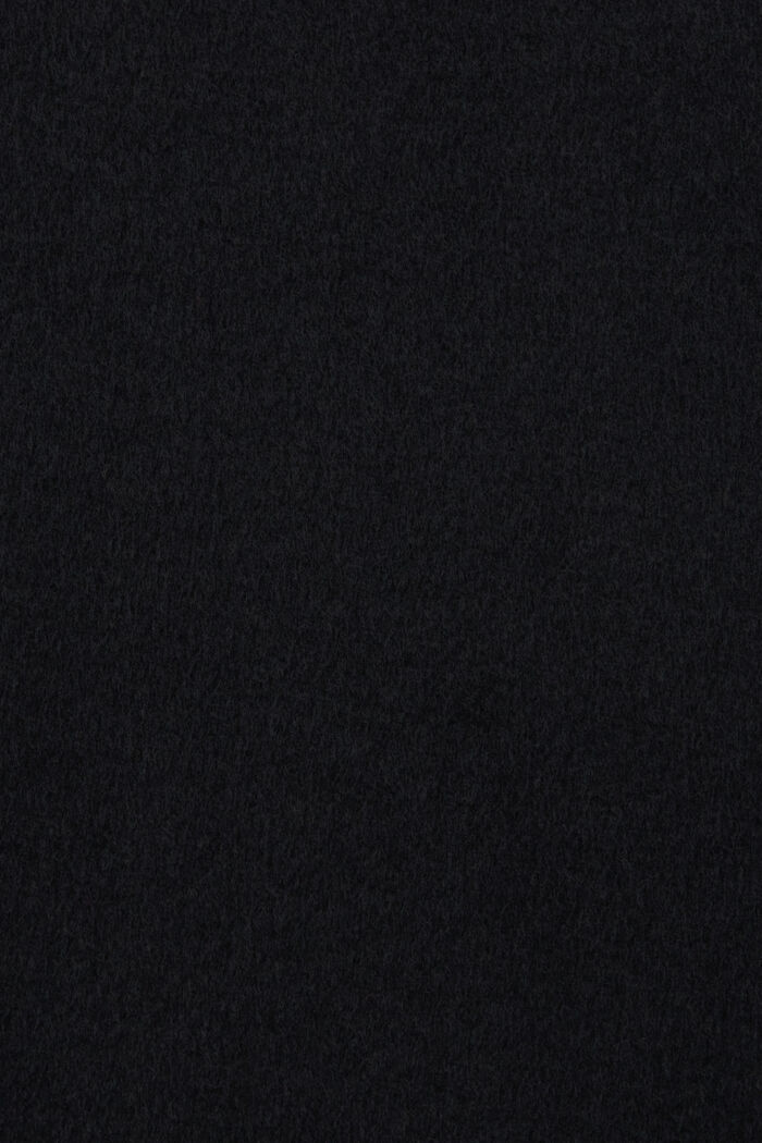 Abrigo con dos filas de botones realizado en mezcla de lana, BLACK, detail image number 5
