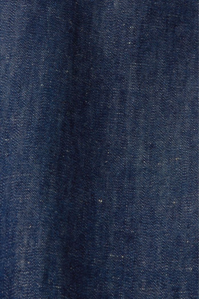 Camisa de manga corta con look vaquero, BLUE BLACK, detail image number 7