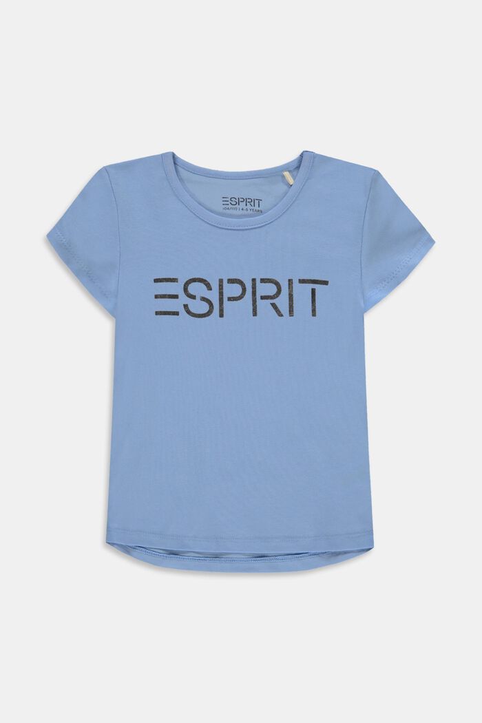 Camiseta elástica con estampado brillante del logotipo, BRIGHT BLUE, overview