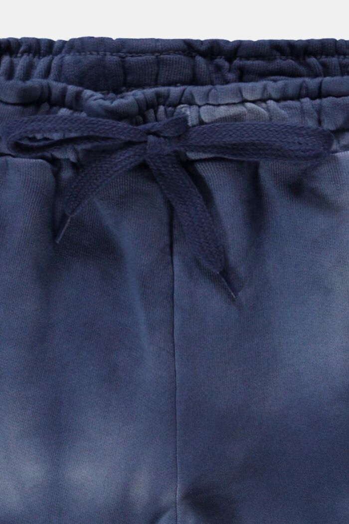 Shorts de felpa con efecto batik, GREY BLUE, detail image number 2