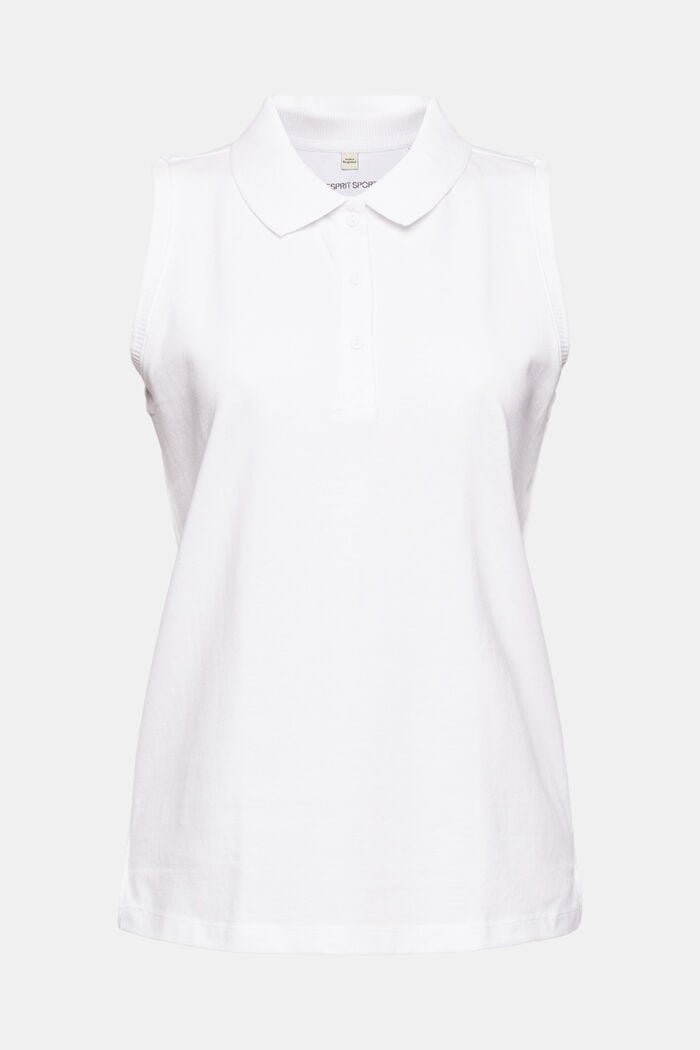 Camiseta deportiva de estilo polo, WHITE, detail image number 5