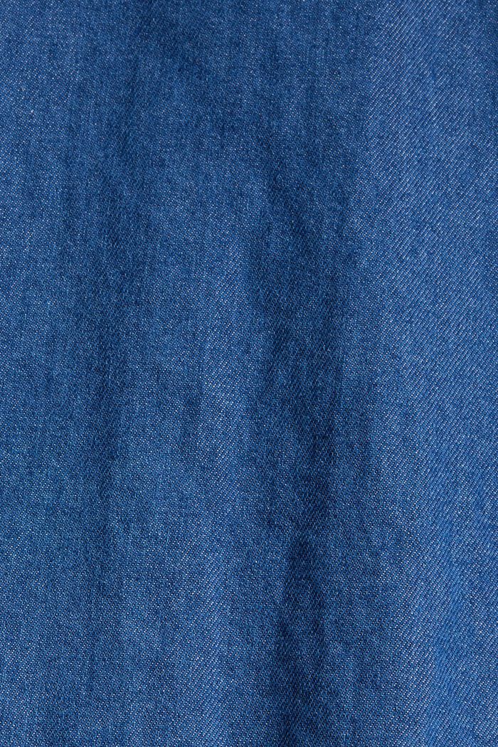 Camisa vaquera en 100 % algodón, BLUE MEDIUM WASHED, detail image number 4