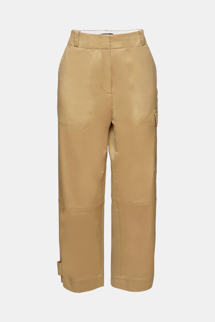 Pantalón tobillero de estilo cargo, KHAKI BEIGE, detail image number 6