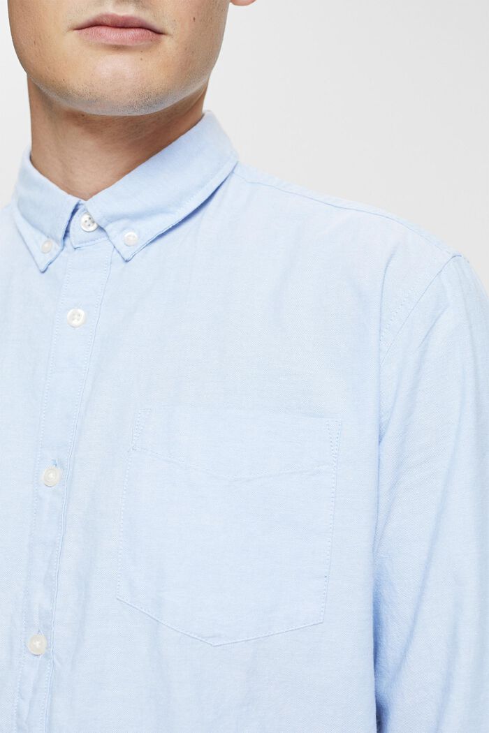 Camisa con cuello abotonado, 100% algodón, LIGHT BLUE, detail image number 2