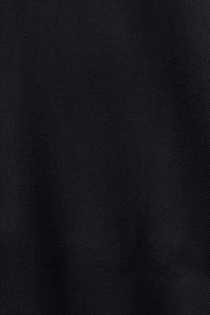 Vestido camisero midi oversize, BLACK, detail image number 4
