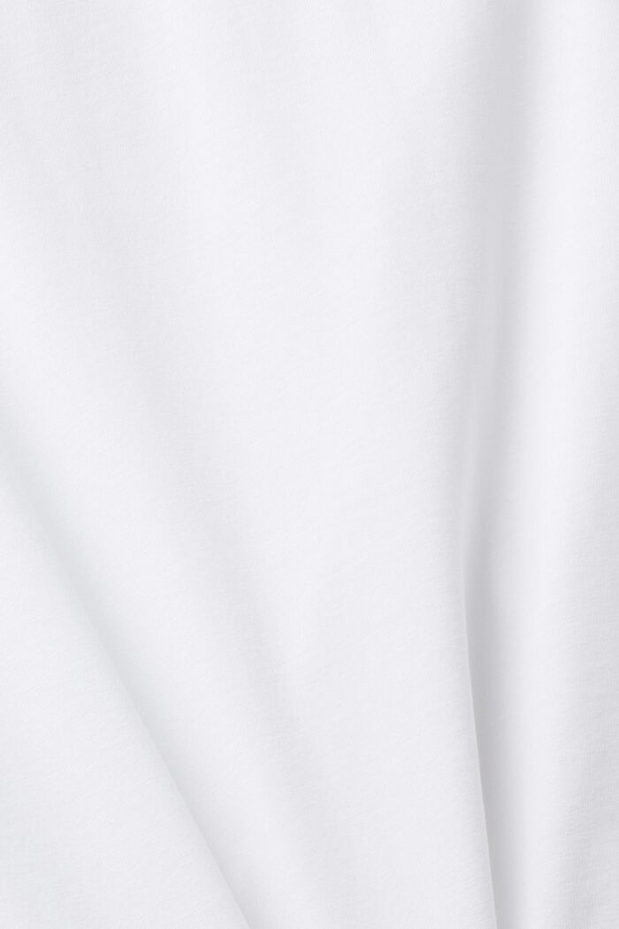 Camiseta de tejido jersey con aplicación, NEW WHITE, detail image number 4