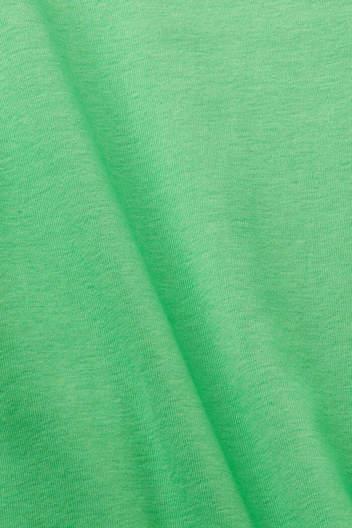 Camiseta de jersey con logotipo de strass aplicado, GREEN, detail image number 5
