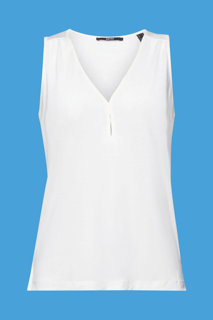 Top de tejido jersey, TENCEL™ lyocell, WHITE, detail image number 7