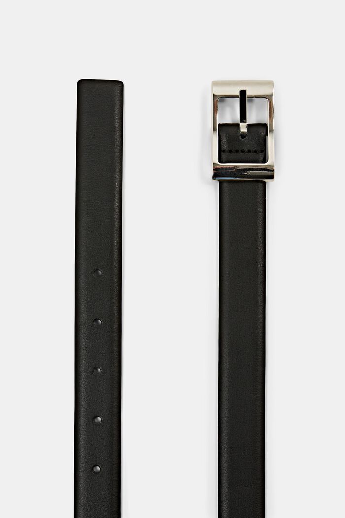 Cinturón reversible de piel, BLACK, detail image number 1