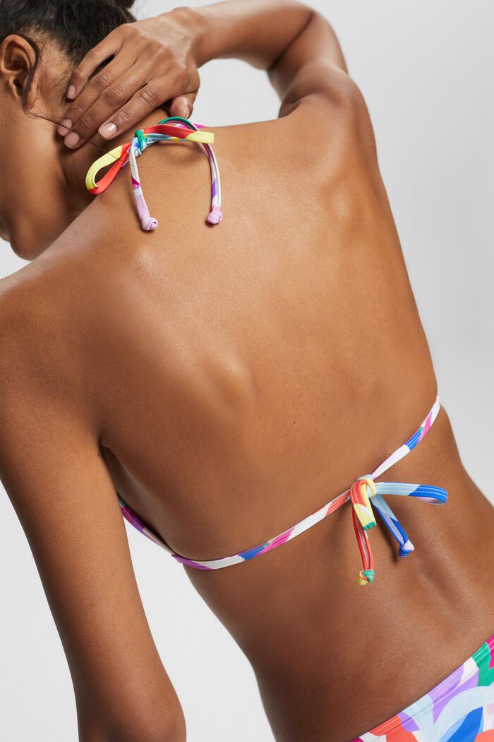 Reciclado: top de bikini con estampado colorido, VIOLET, detail image number 3